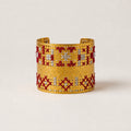 Geo Petals Gold Cuff