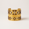 Geo Petals Gold Cuff