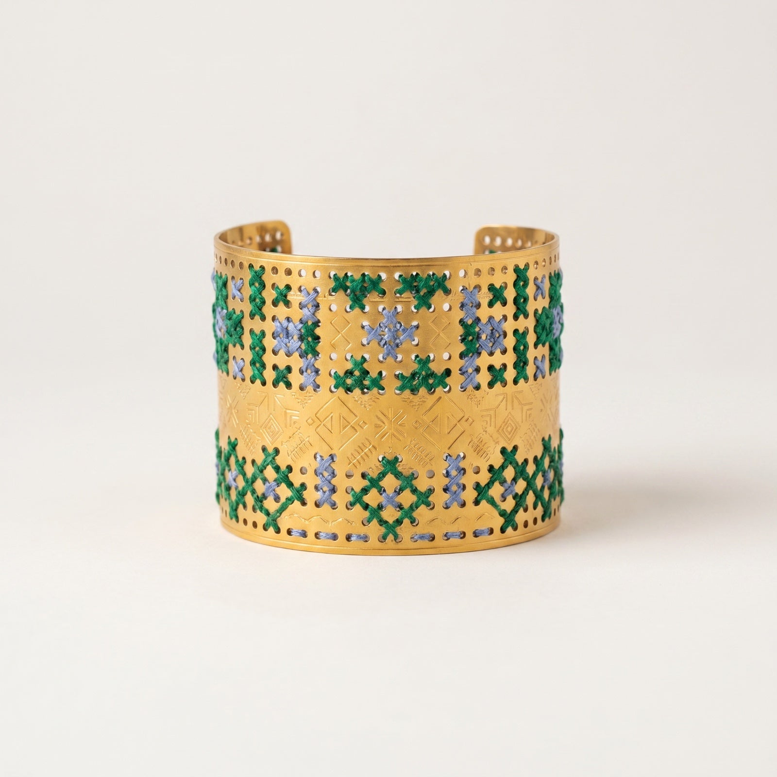 Geo Petals Gold Cuff